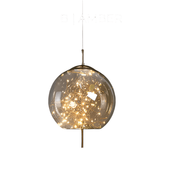 Brown Glass Pendant Light with Multiple Lights