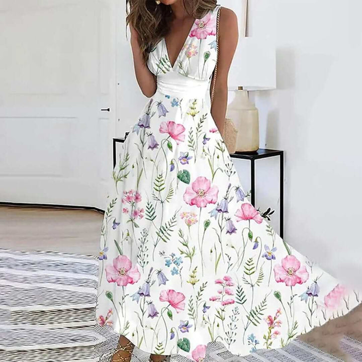 Floral summer dress in pink