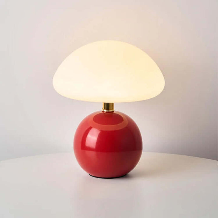 Ceramic Mushroom Lamp with Adjustable LED Light