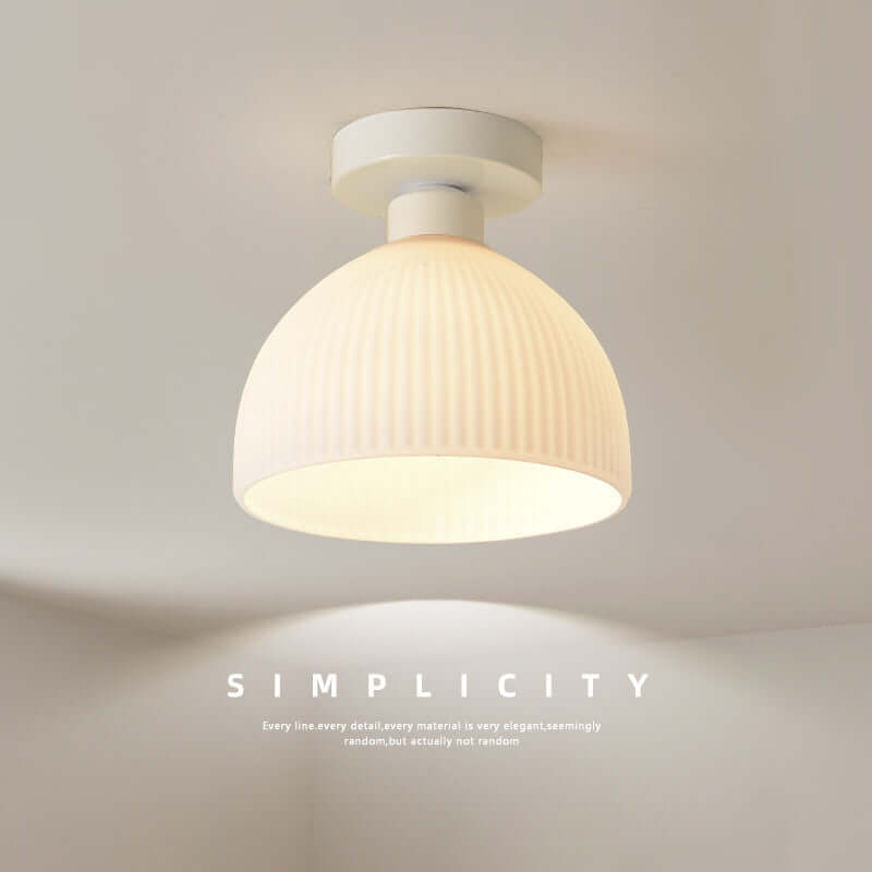 Milk White Glass Ceiling Lamp