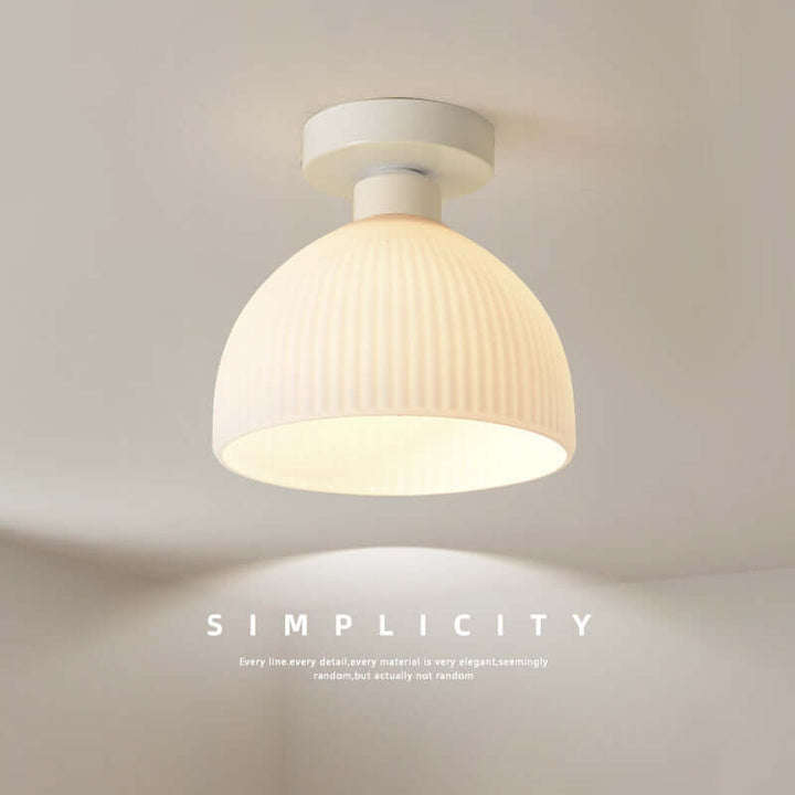 Milk White Glass Ceiling Lamp
