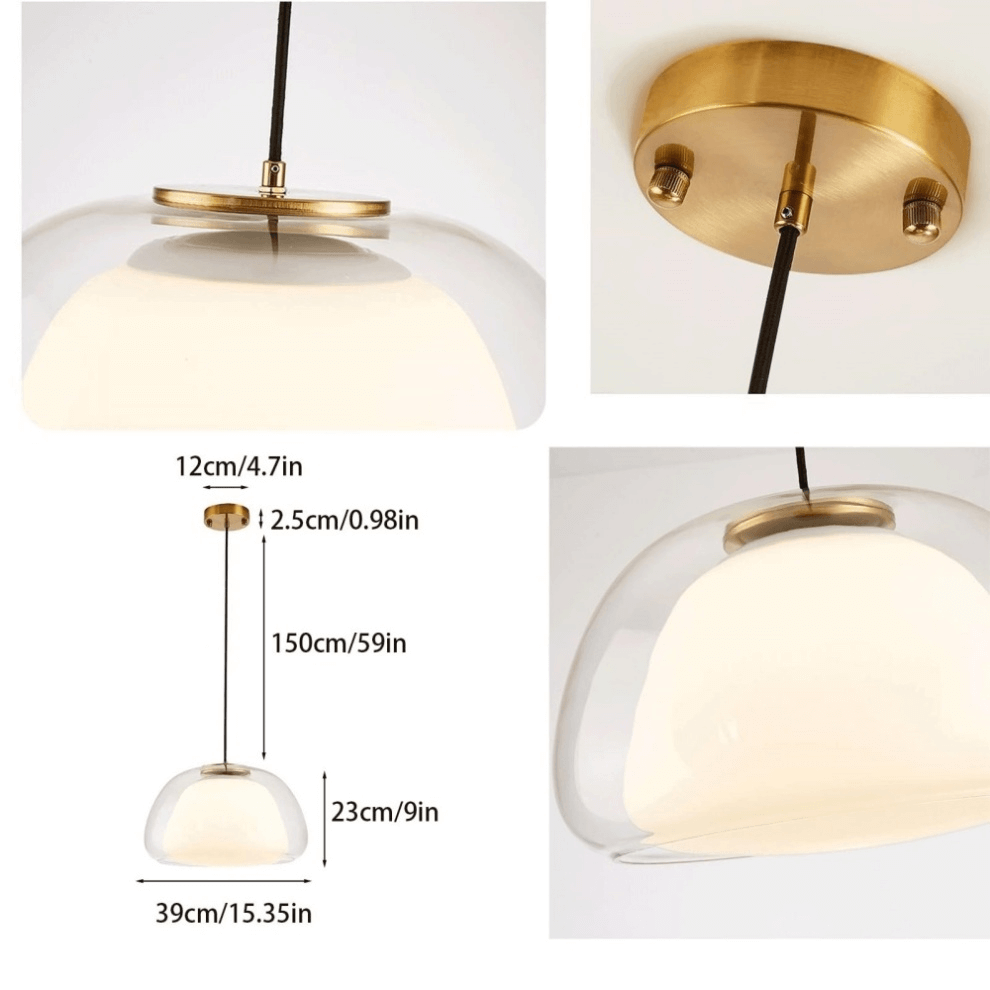 Modern White Glass Pendant Light