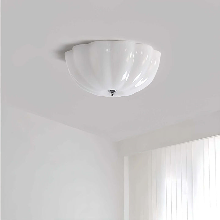Opal Glass Shell Ceiling Lamp 38cm