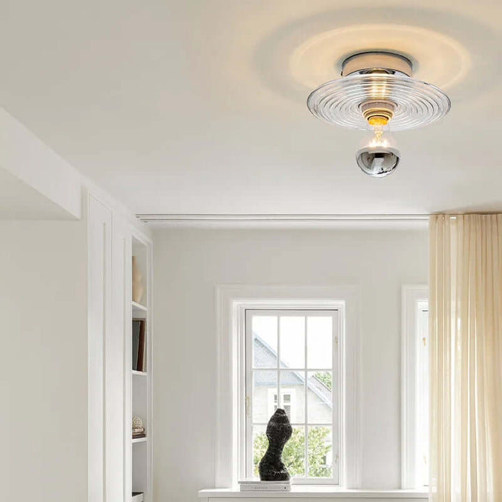 Vintage LED Water Ripple Glass Wall Sconce