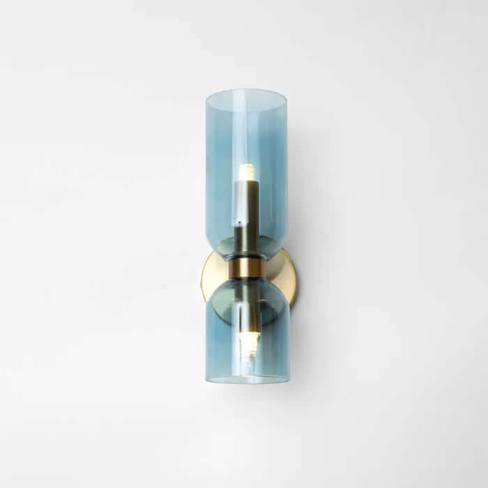 Modern Double Glass Wall Sconce Light Fixture