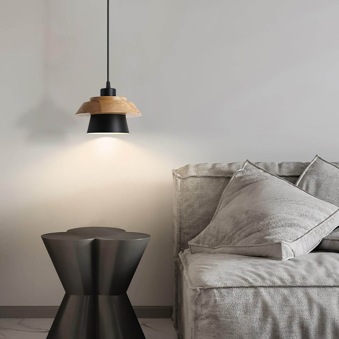 Natural Stone & Wood Pendant Lamp