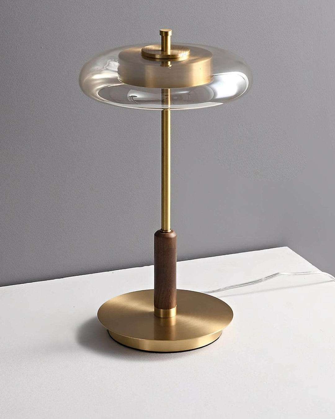 Modern Glass & Metal LED Table Lamp