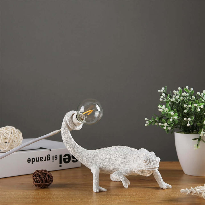 Resin Lizard Table Lamp, Unique Animal Decor