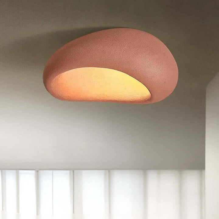 Wabi-Sabi Style Resin Ceiling Light Fixture
