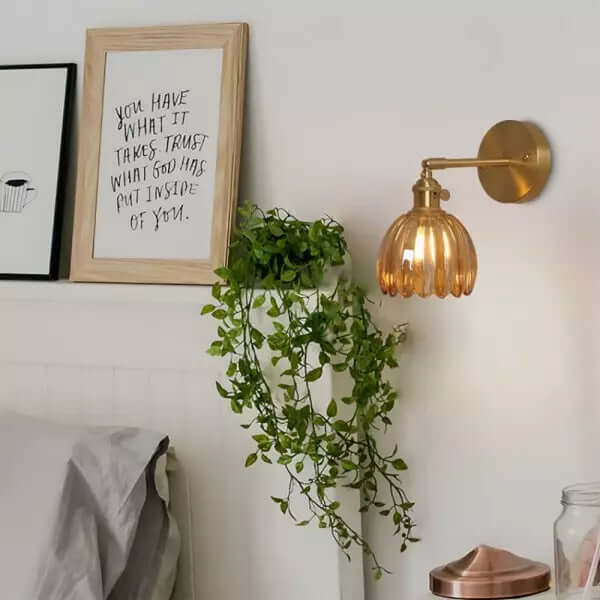 Tulip Flower Bud Glass Wall Lamp