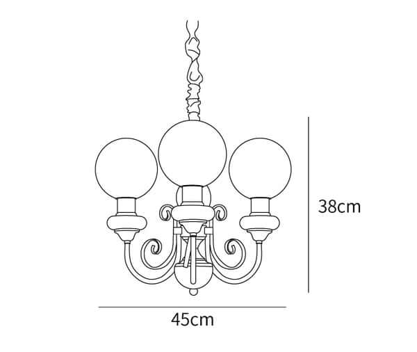 Elegant Green Onyx Chandelier | 3 & 5 Heads