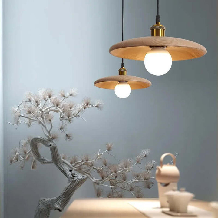 Elegant Wood Ceiling Lamp 2700K LED