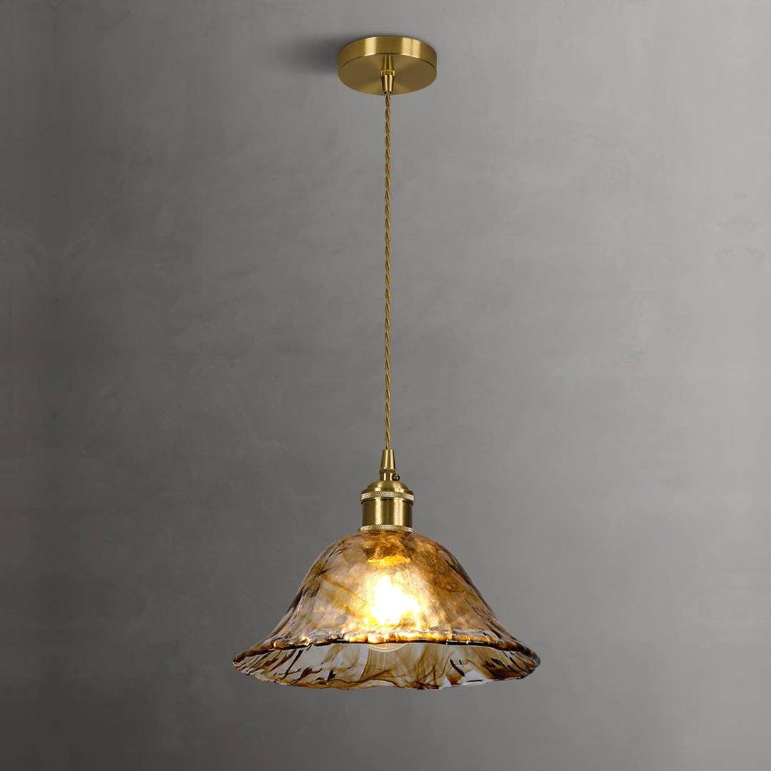 Brown Glass Pendant Light Fixture