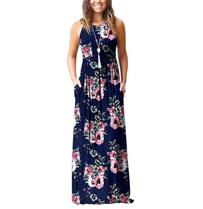 Floral Midi Dress - Breathable & Elegant