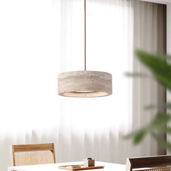 LED Stone Pendant Light - Rustic Modern Chandelier