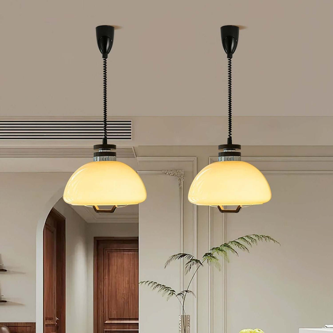 Modern Beige Pudding Pendant Light 40cm