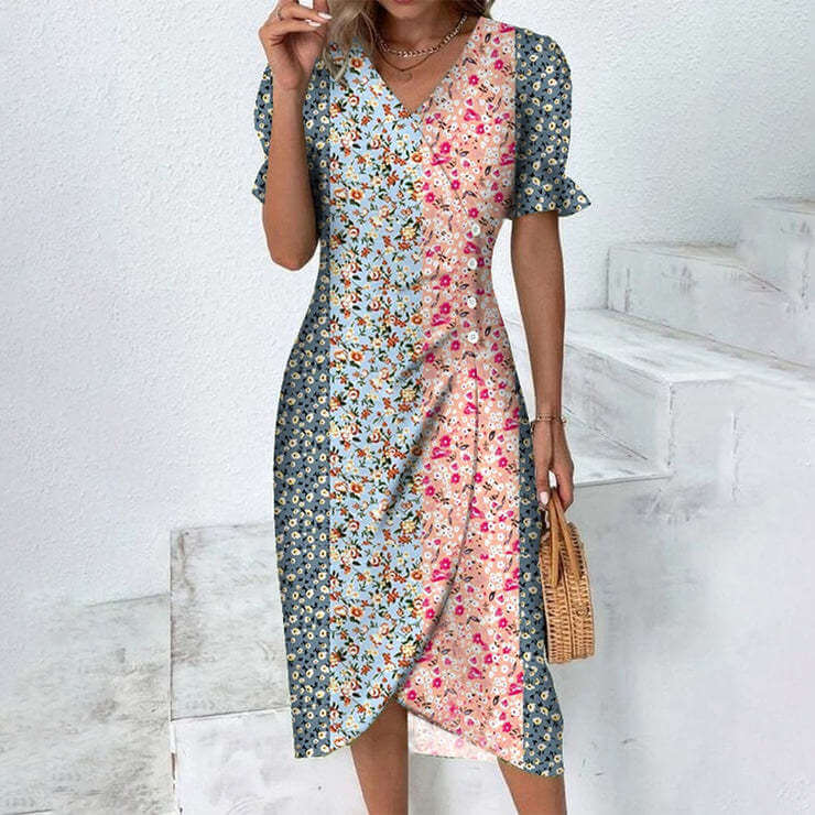 Polyester women's summer dress. Breezy, comfortable, and knee-length for an effortless, stylish look.