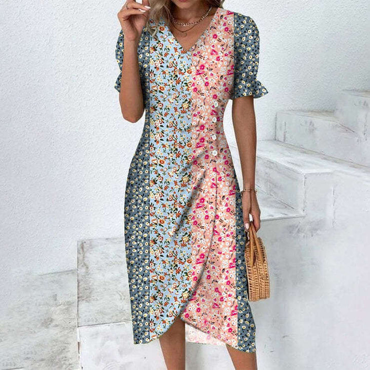 Polyester women's summer dress. Breezy, comfortable, and knee-length for an effortless, stylish look.