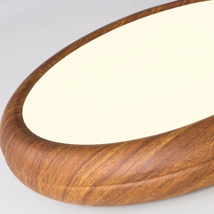 Modern Wood Grain LED Ceiling Light Fixture
