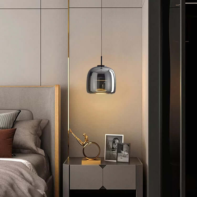 Modern Black Glass Pendant Light