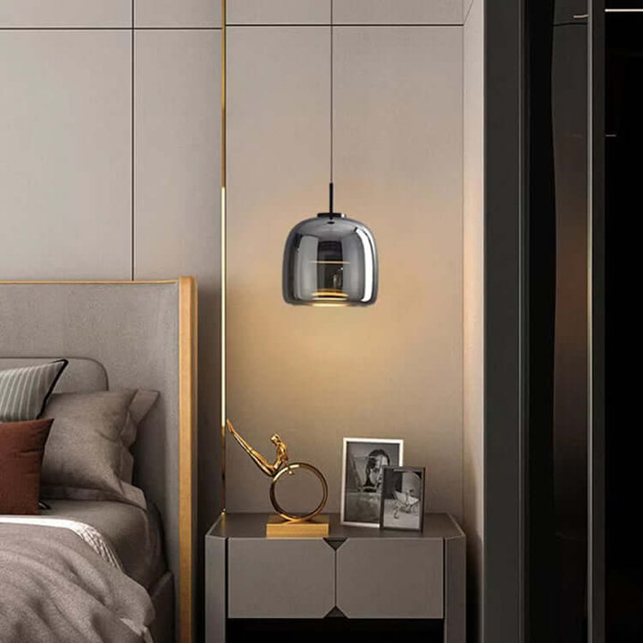 Modern Black Glass Pendant Light