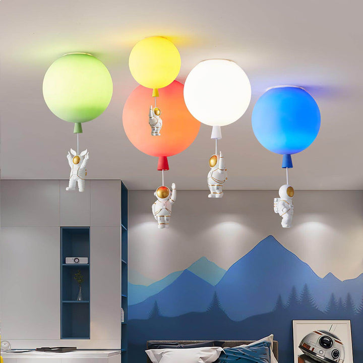 Modern Moon Astronaut LED Ceiling Light