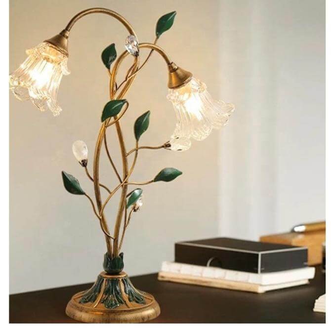 Elegant Crystal Flower Table Lamp