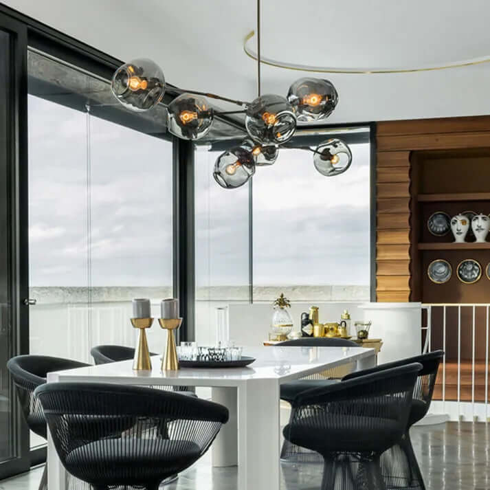 Modern Bubble Glass Sputnik Chandelier