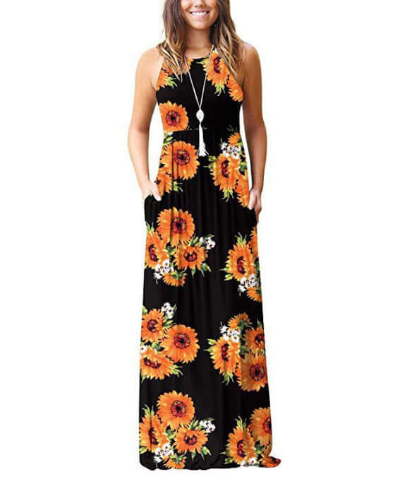 Floral Midi Dress - Breathable & Elegant