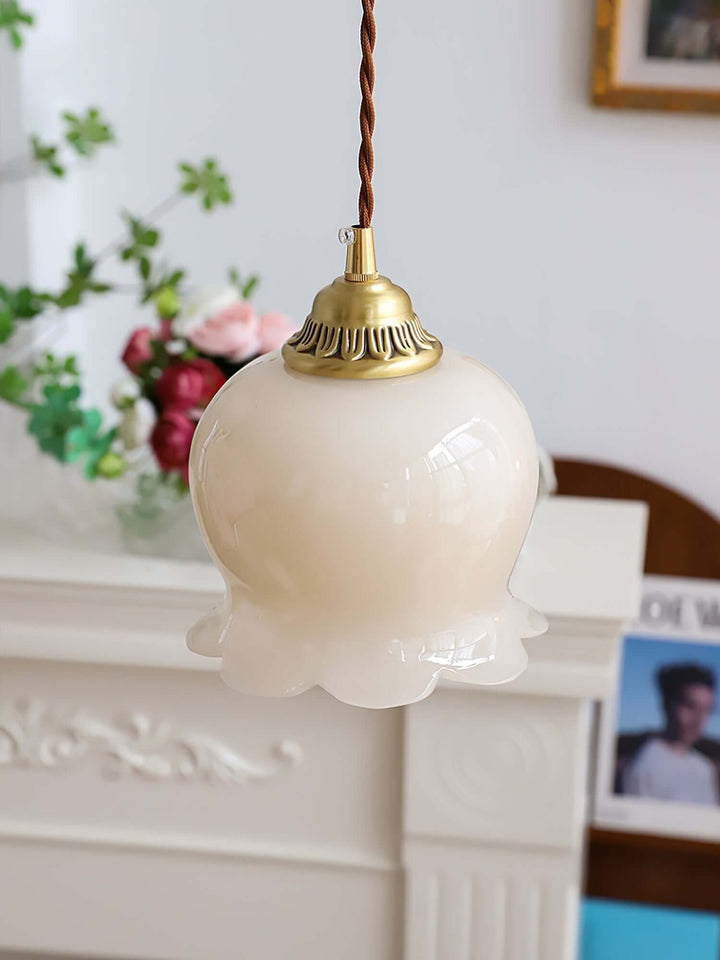 Floral Pendant Lamp, Elegant Hanging Ceiling Light Fixture