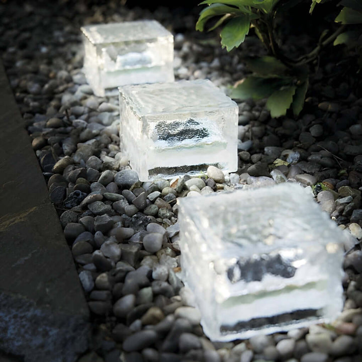 Solar Garden Light Square Crystal Outdoor LED Lamp