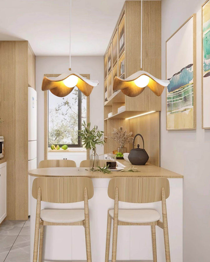 Decorative Resin Pendant Lamp with Leaf Design