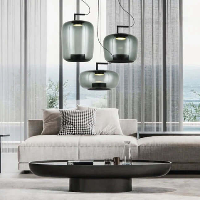 Modern Glass Pendant Light with LED