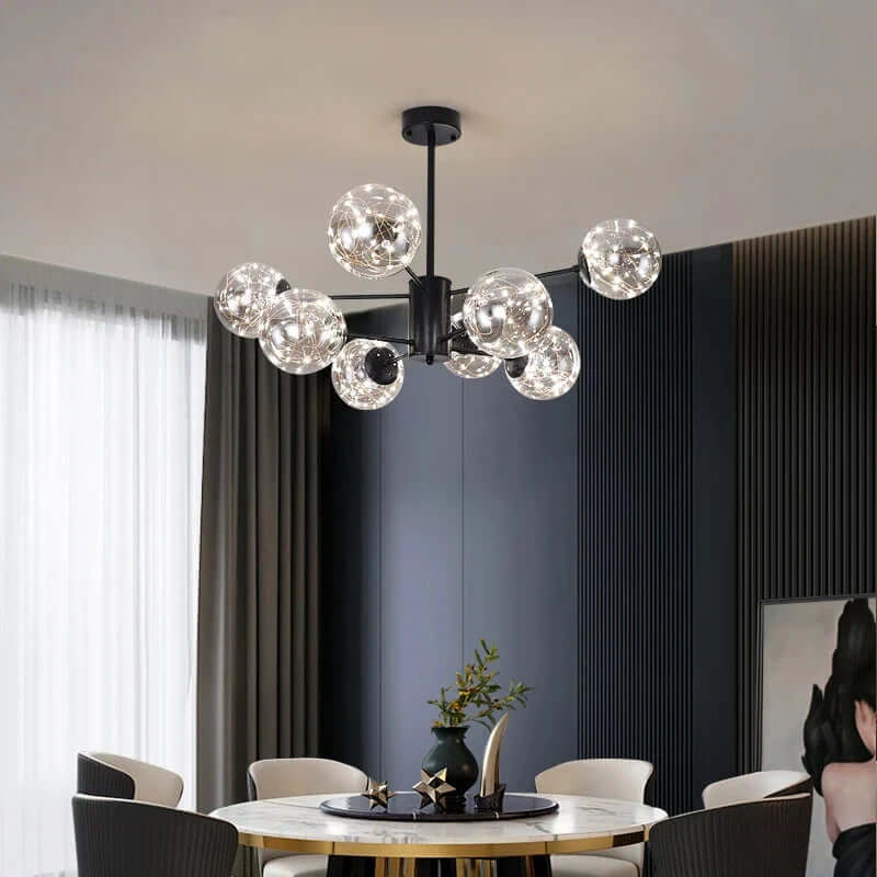 Elegant Glass Ball Chandelier