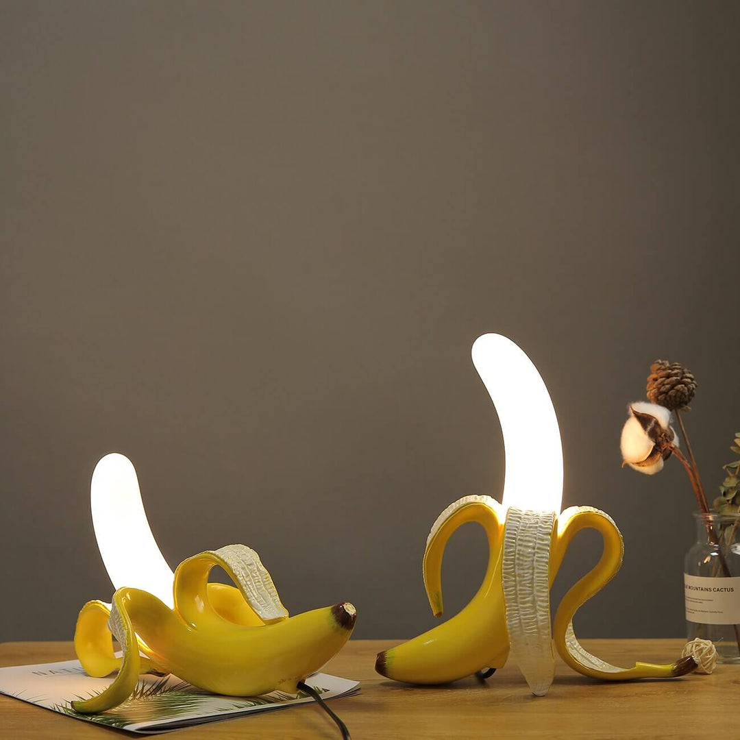 Art Deco Resin Table Lamp with LED Light