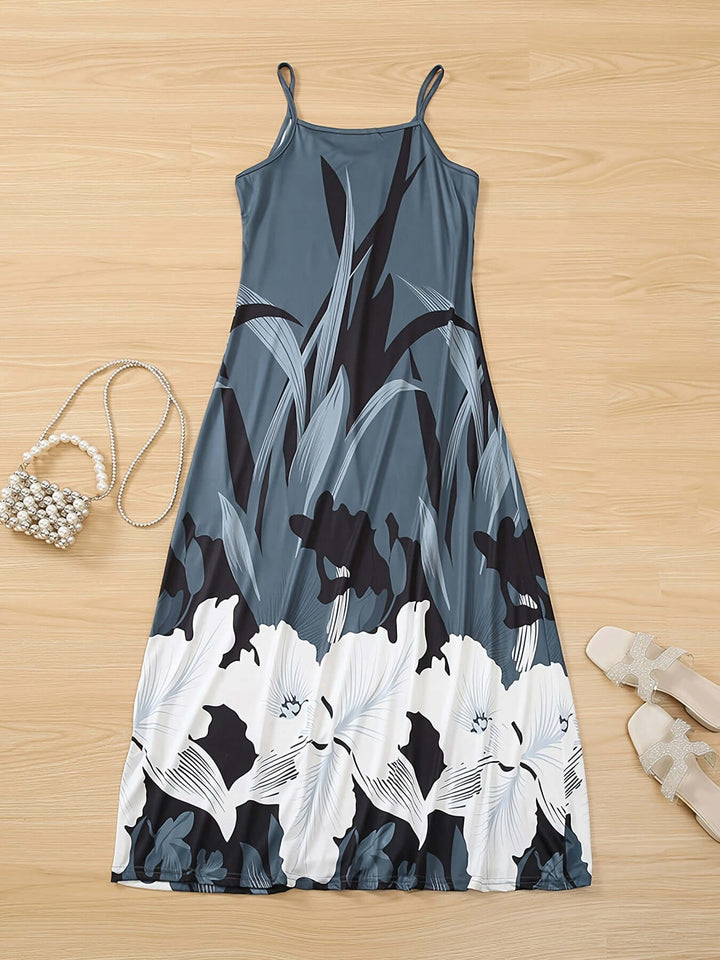 Women's Floral Print Spaghetti Strap Dress