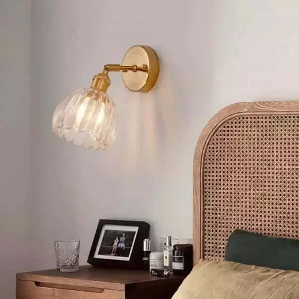 Tulip Flower Bud Glass Wall Lamp