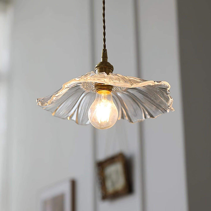 Elegant Flower Glass Pendant Light
