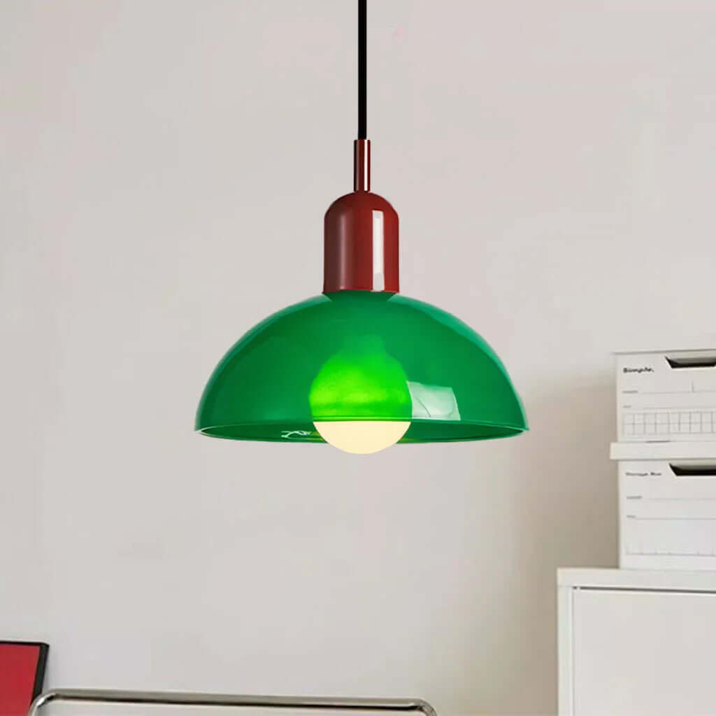 Colorful Glass Bowl Pendant Light