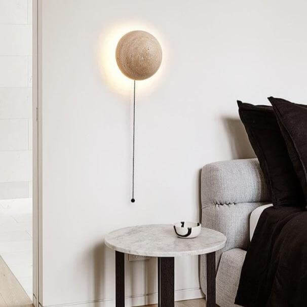 Nordic Cream Travertine Wall Lamp