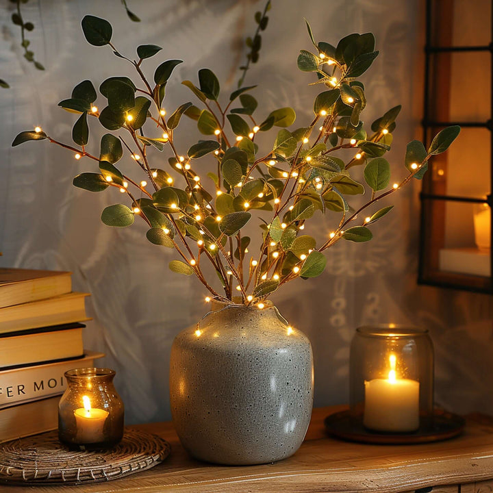 LED Fairy Light Olive Branch 70cm Warm White Battery Operated