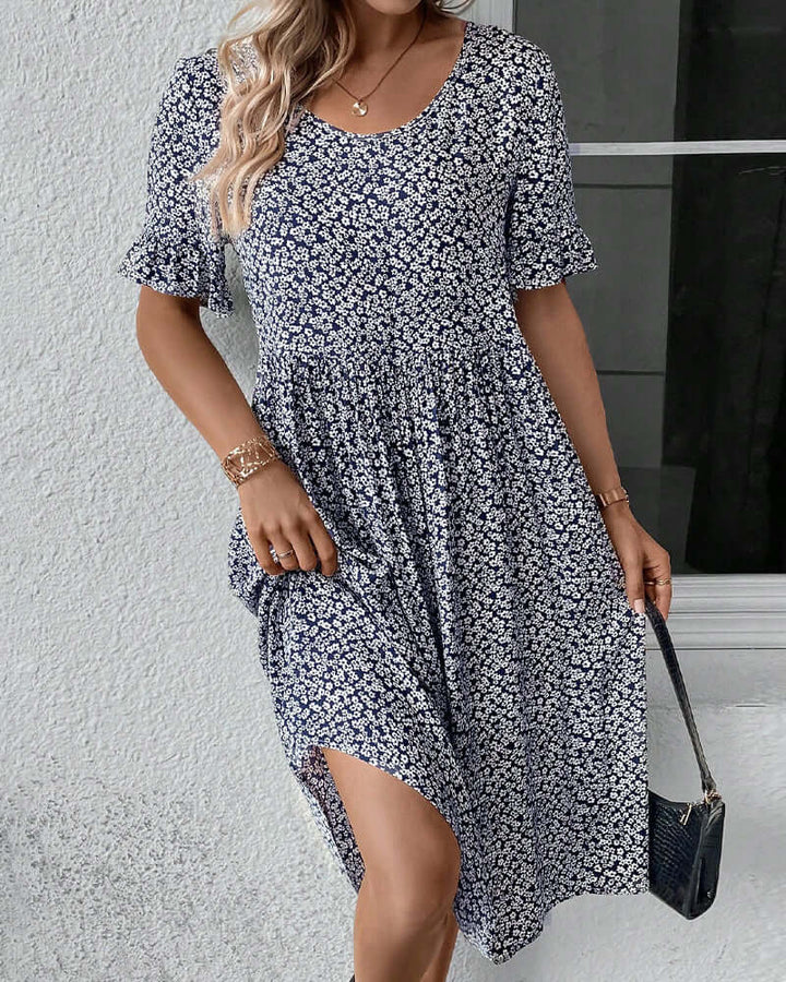 Women's Floral Pattern Dress - Effortless & Chic
