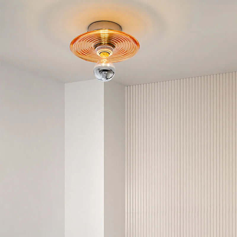 Vintage LED Water Ripple Glass Wall Sconce