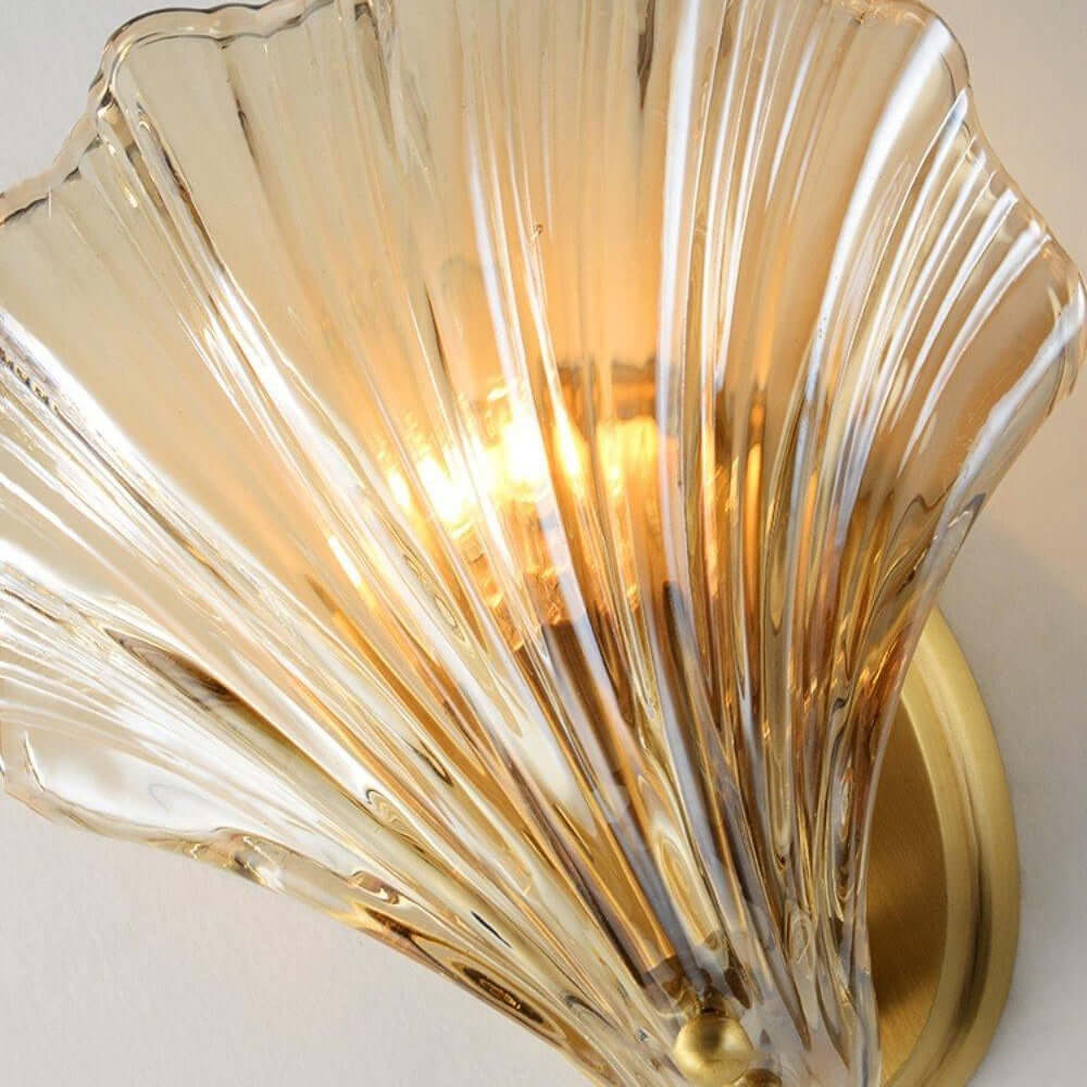 Seashell Wall Light Fixture, Nautical Decor, 20cm