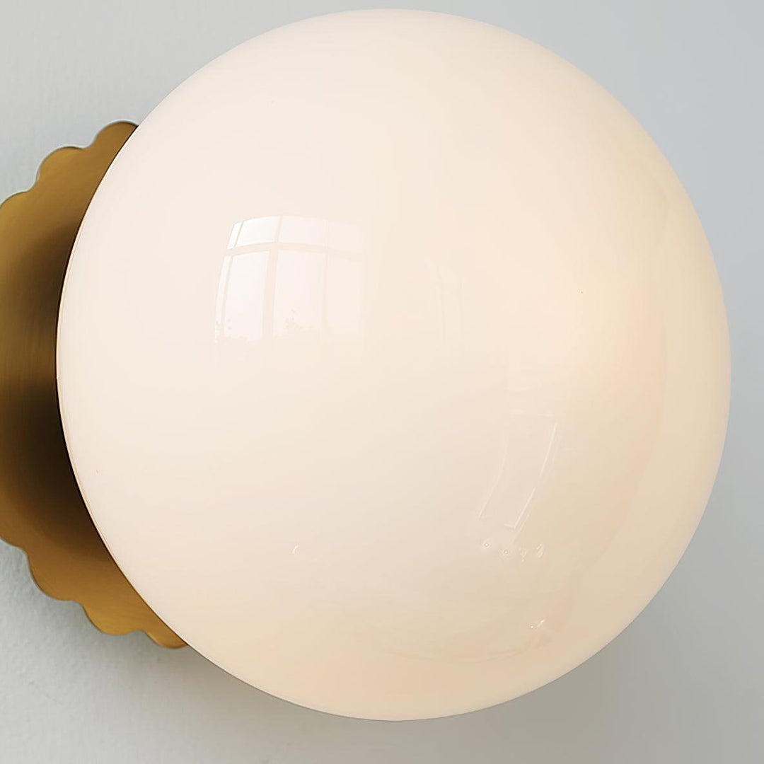 Pink Glass & Metal Sconce Light - 20cm