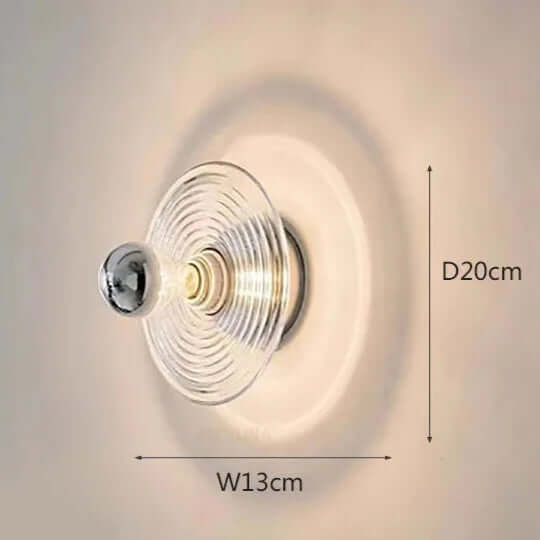 Vintage LED Water Ripple Glass Wall Sconce