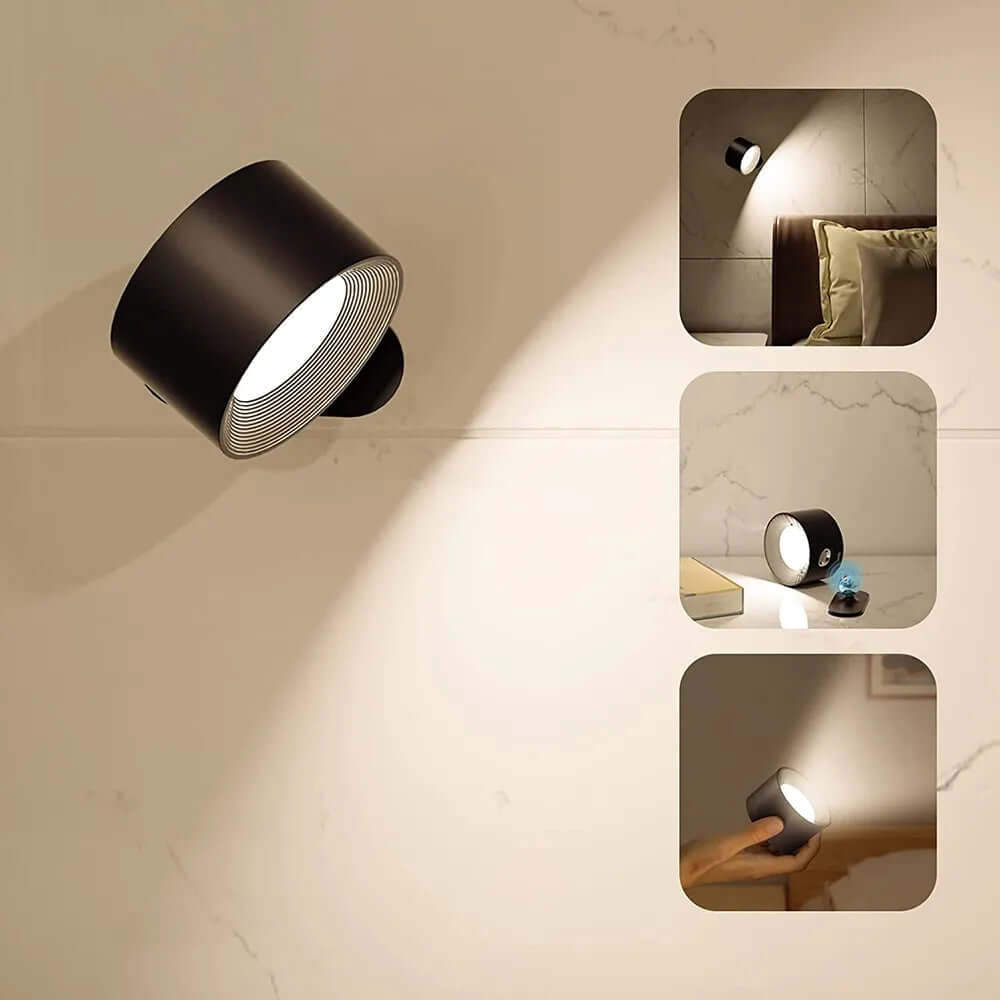 Cordless LED Wall Lamp with 360° Rotation