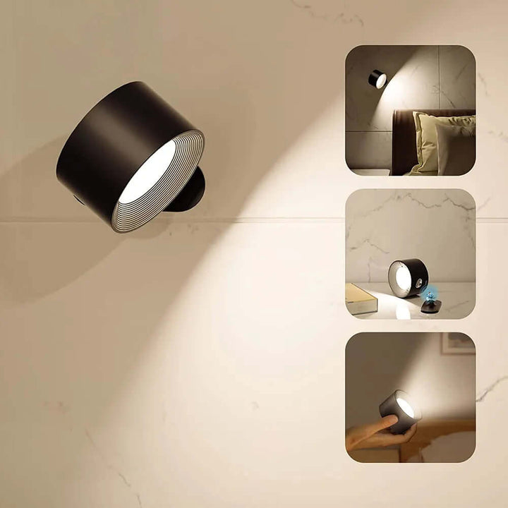 Cordless LED Wall Lamp with 360° Rotation