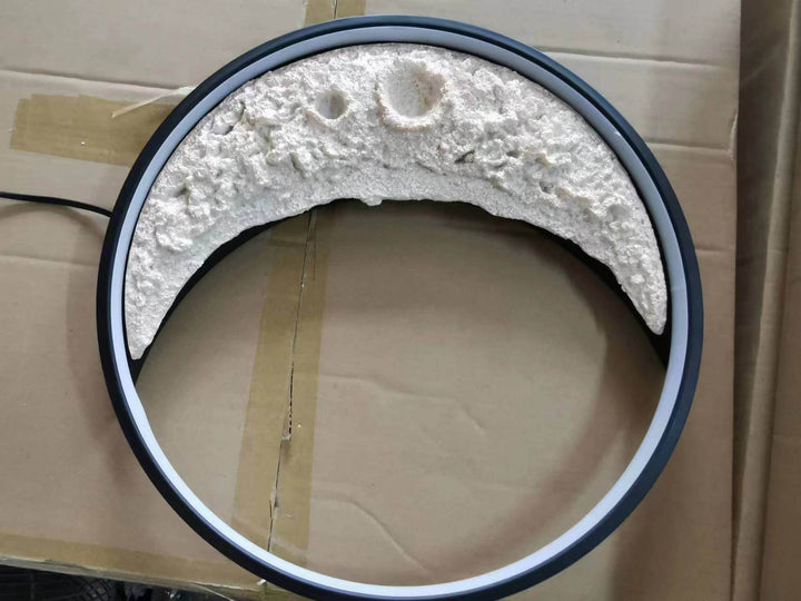 3D Crescent Moon Wall Lamp 40cm LED Light Fixture