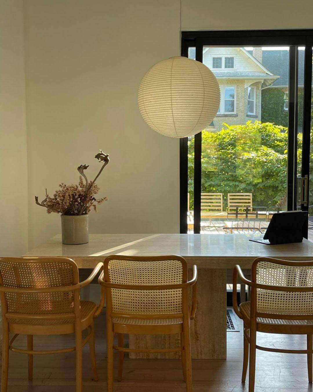 Japanese Pendant Lamp with Wire